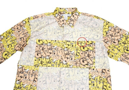 COMME des GARCONS SHIRT x KAWS 21AW Shirt Yellow Size L