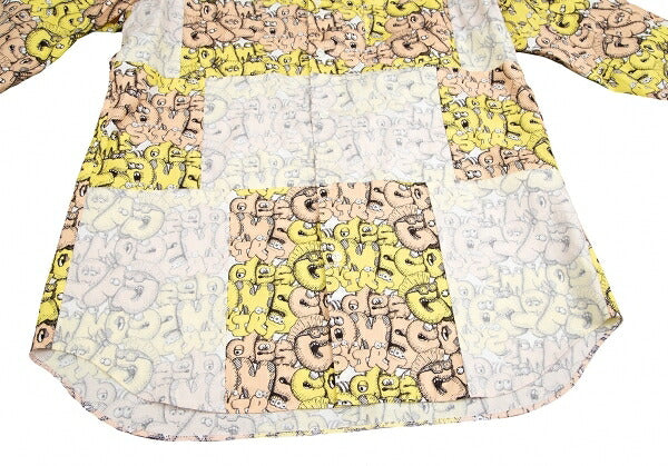 COMME des GARCONS SHIRT x KAWS 21AW Shirt Yellow Size L