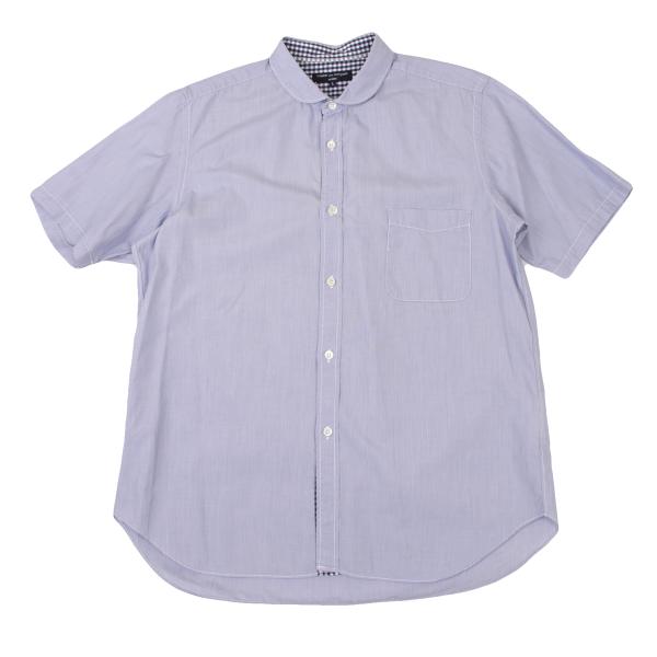 COMME des GARCONS HOMME Stripe Round Shirt Blue Size L