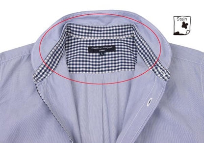 COMME des GARCONS HOMME Stripe Round Shirt Blue Size L
