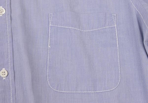 COMME des GARCONS HOMME Stripe Round Shirt Blue Size L