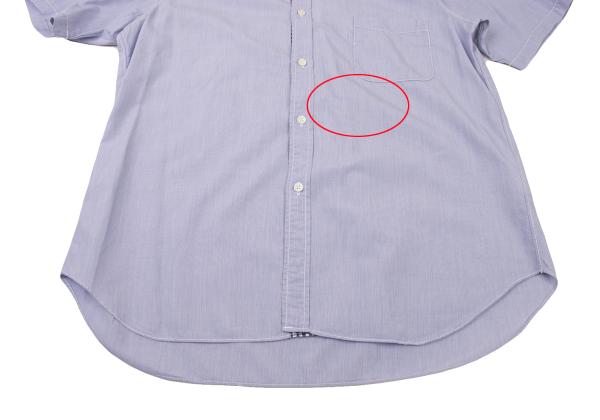 COMME des GARCONS HOMME Stripe Round Shirt Blue Size L