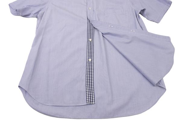 COMME des GARCONS HOMME Stripe Round Shirt Blue Size L