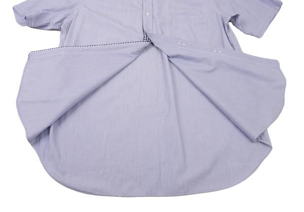 COMME des GARCONS HOMME Stripe Round Shirt Blue Size L