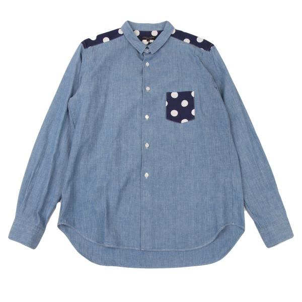 COMME des GARCONS HOMME PLUS Dot Print Chambray Shirt Size S