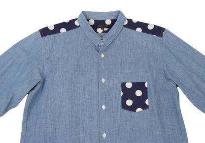 COMME des GARCONS HOMME PLUS Dot Print Chambray Shirt Size S