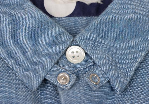 COMME des GARCONS HOMME PLUS Dot Print Chambray Shirt Size S