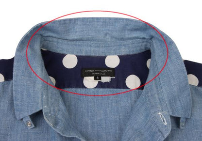COMME des GARCONS HOMME PLUS Dot Print Chambray Shirt Size S