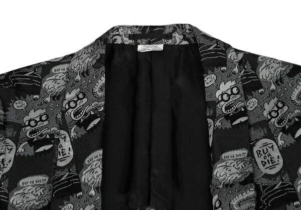 COMME des GARCONS HOMME PLUS Jacquard Jacket Black Size M