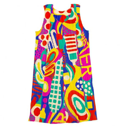 PLEATS PLEASE Graphic Print Pleated Tank Top Multi Size 3