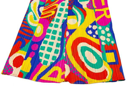 PLEATS PLEASE Graphic Print Pleated Tank Top Multi Size 3
