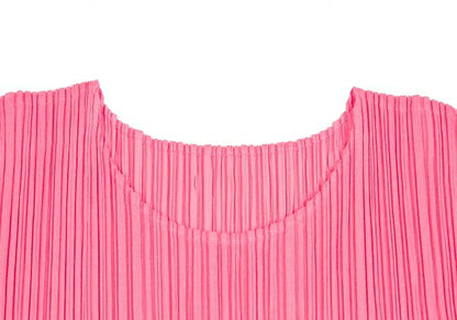 PLEATS PLEASE Pleated Leaf Patch Fringe Pink Multi Size 3