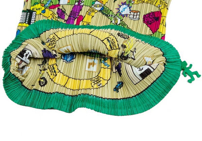 PLEATS PLEASE Sugoroku Pattern Drawcord Shirt Green Size 3