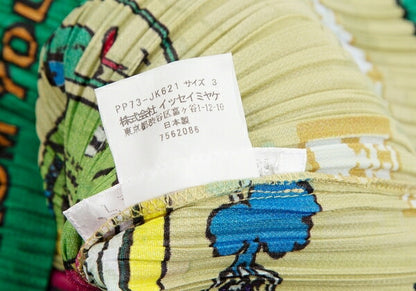 PLEATS PLEASE Sugoroku Pattern Drawcord Shirt Green Size 3