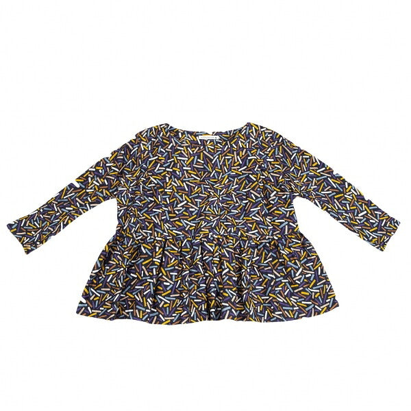 mina perhonen Cotton Light Stick Print Blouse Blue Size 38