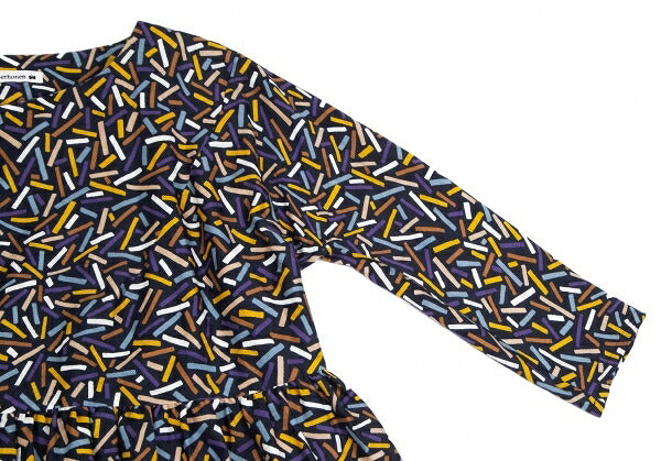 mina perhonen Cotton Light Stick Print Blouse Blue Size 38