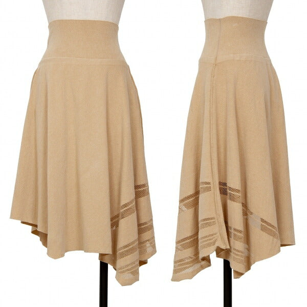 ISSEY MIYAKE A-POC INSIDE Mesh Line Skirt Beige Size 2
