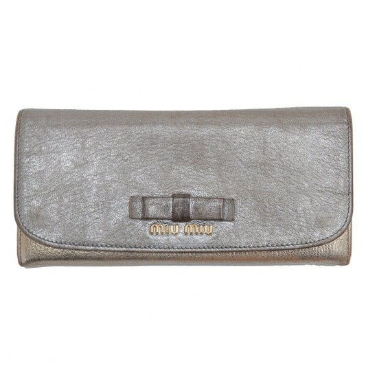 MIU MIU MADRAS BICOLORE Wallet Gold/Silver