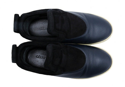 CELINE Slip-On Sneakers Navy Black Size 38
