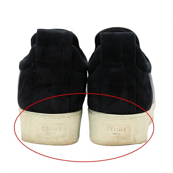 CELINE Slip-On Sneakers Navy Black Size 38