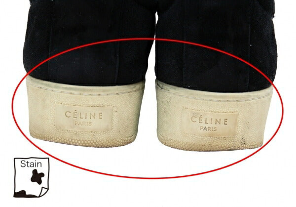 CELINE Slip-On Sneakers Navy Black Size 38