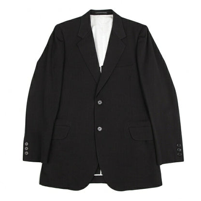 Y's for men Black Wool Gabardine Tailored Blazer Size 2