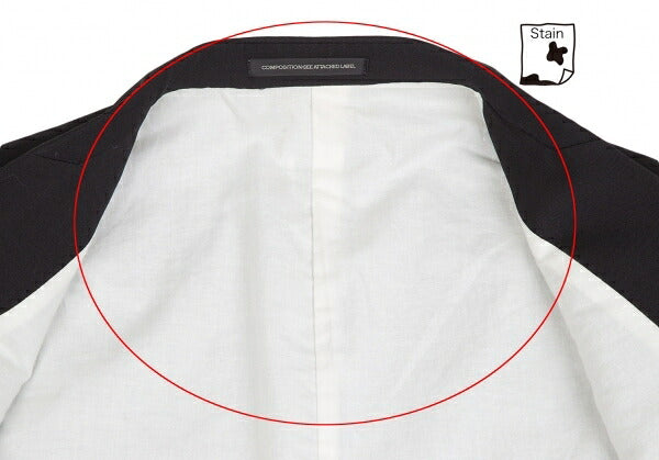 Y's for men Black Wool Gabardine Tailored Blazer Size 2