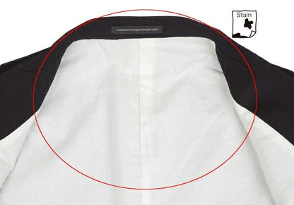 Y's for men Black Wool Gabardine Tailored Blazer Size 2