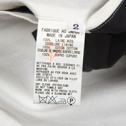Y's for men Black Wool Gabardine Tailored Blazer Size 2