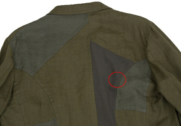 Yohji Yamamoto POUR HOMME 12SS Linen Jacket Green Size 4