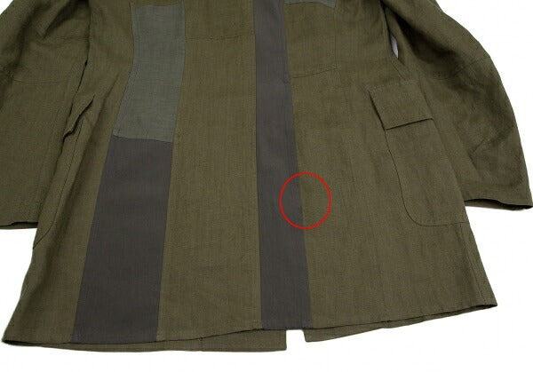 Yohji Yamamoto POUR HOMME 12SS Linen Jacket Green Size 4
