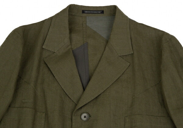 Yohji Yamamoto POUR HOMME 12SS Linen Jacket Green Size 4