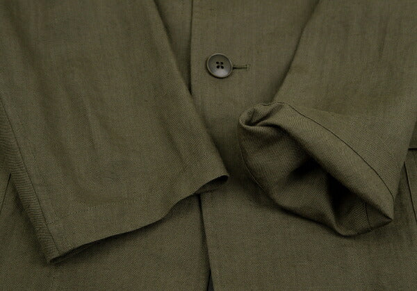 Yohji Yamamoto POUR HOMME 12SS Linen Jacket Green Size 4