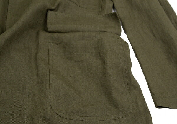 Yohji Yamamoto POUR HOMME 12SS Linen Jacket Green Size 4