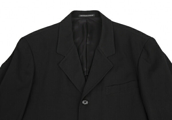 Y's for men Black Wool Gabardine Long Jacket Size 3