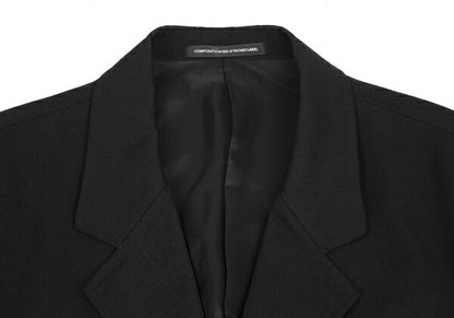 Y's for men Black Wool Gabardine Long Jacket Size 3