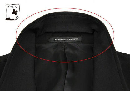 Y's for men Black Wool Gabardine Long Jacket Size 3