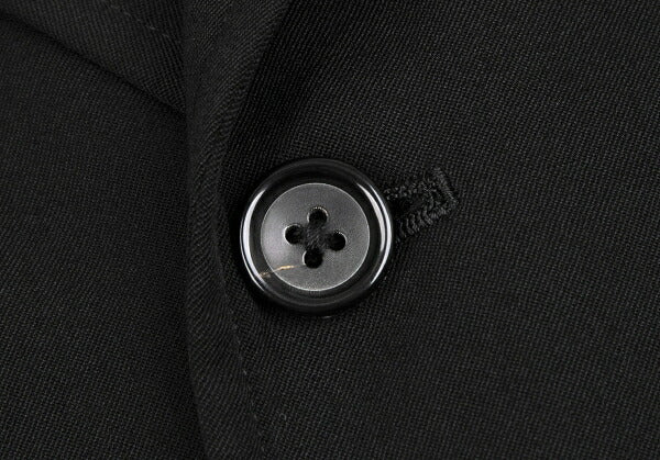 Y's for men Black Wool Gabardine Long Jacket Size 3