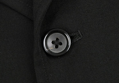 Y's for men Black Wool Gabardine Long Jacket Size 3