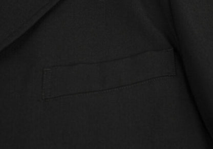 Y's for men Black Wool Gabardine Long Jacket Size 3