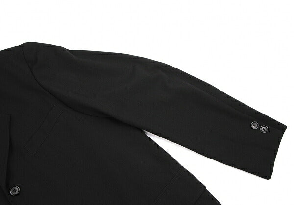 Y's for men Black Wool Gabardine Long Jacket Size 3