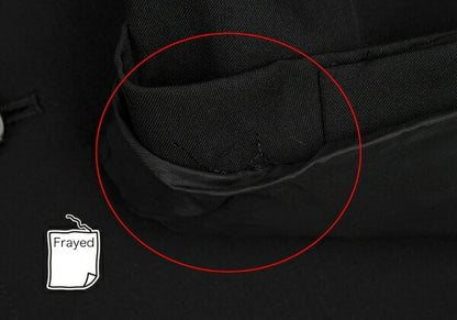 Y's for men Black Wool Gabardine Long Jacket Size 3