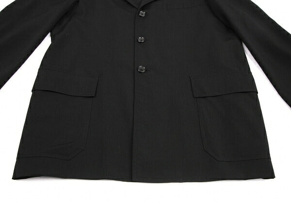 Y's for men Black Wool Gabardine Long Jacket Size 3