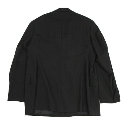 Y's for men Black Wool Gabardine Long Jacket Size 3
