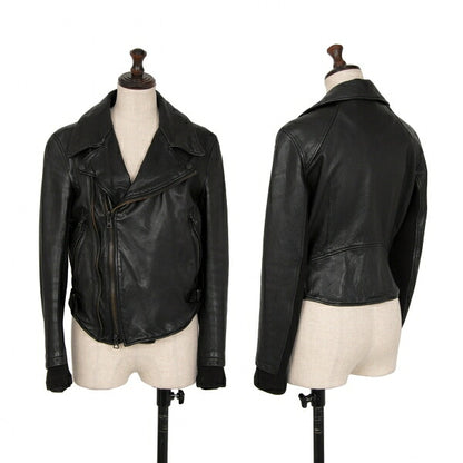 LIMI feu Cow Leather Double Rider Jacket Black Size S