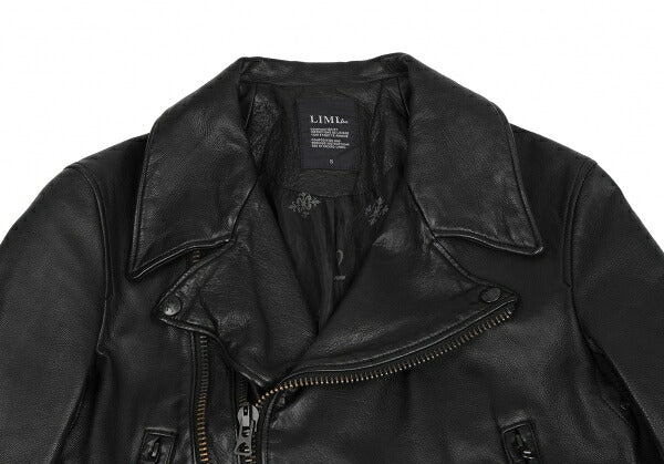 LIMI feu Cow Leather Double Rider Jacket Black Size S