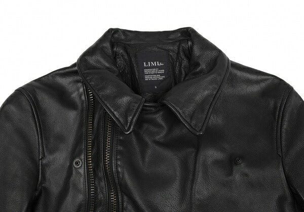 LIMI feu Cow Leather Double Rider Jacket Black Size S