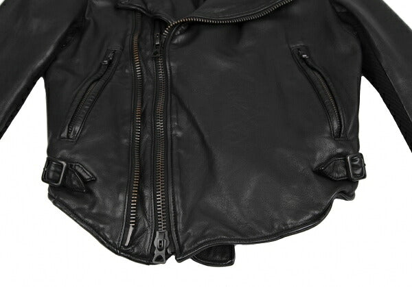LIMI feu Cow Leather Double Rider Jacket Black Size S
