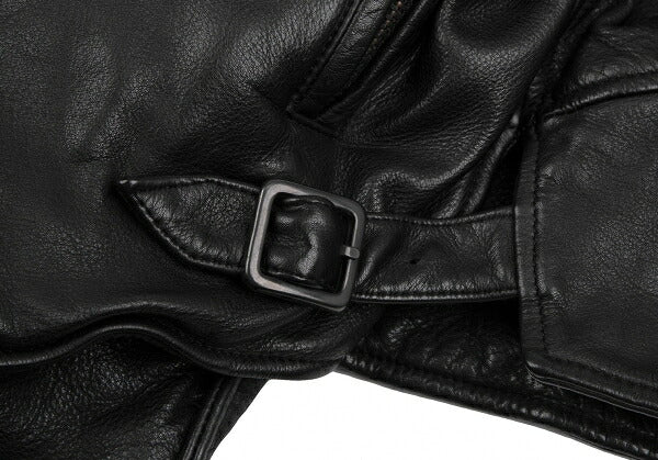 LIMI feu Cow Leather Double Rider Jacket Black Size S