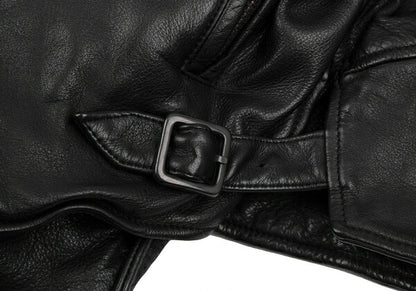 LIMI feu Cow Leather Double Rider Jacket Black Size S